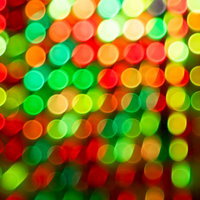 モザイクのようなカラフルな光のボケの写真