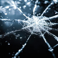 壊れる瞬間を捉えた凍結したひび割れのクローズアップの写真