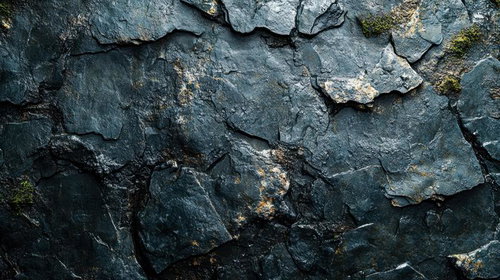 苔むした岩肌のテクスチャー