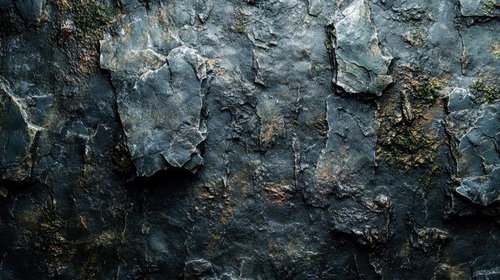 風化した岩肌が見せる重厚な石壁のテクスチャー