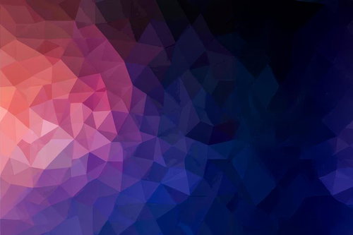 ピンクから紺色へグラデーションする幾何学的な多角形の抽象的な背景