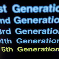 第1世代から第5世代までの移動通信システムの進化の写真