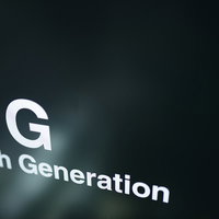 5Gのスゴさ（第5世代移動通信システム）のロゴと文字表示の写真