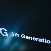 5G（ファイブジー）通信技術をディスプレイに表示の写真