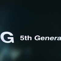 5G（5th Generation）のロゴが白く表示されたデザインの写真