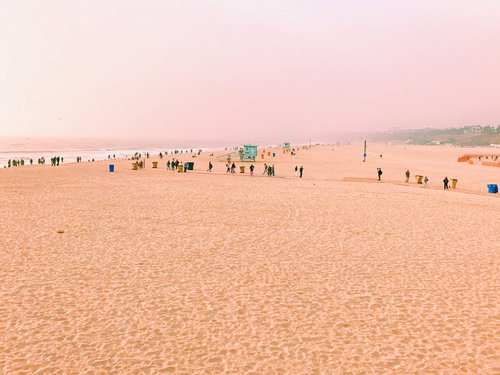 カリフォルニア・サンタモニカのビーチの風景