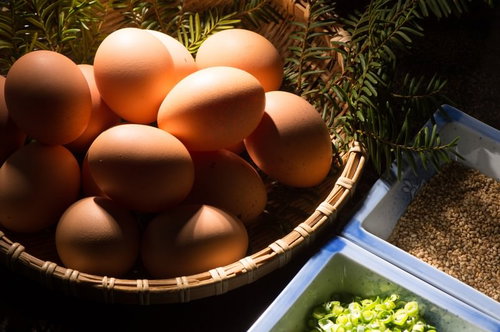 料理宿「栄太郎」で提供しているTKG用の食材たち