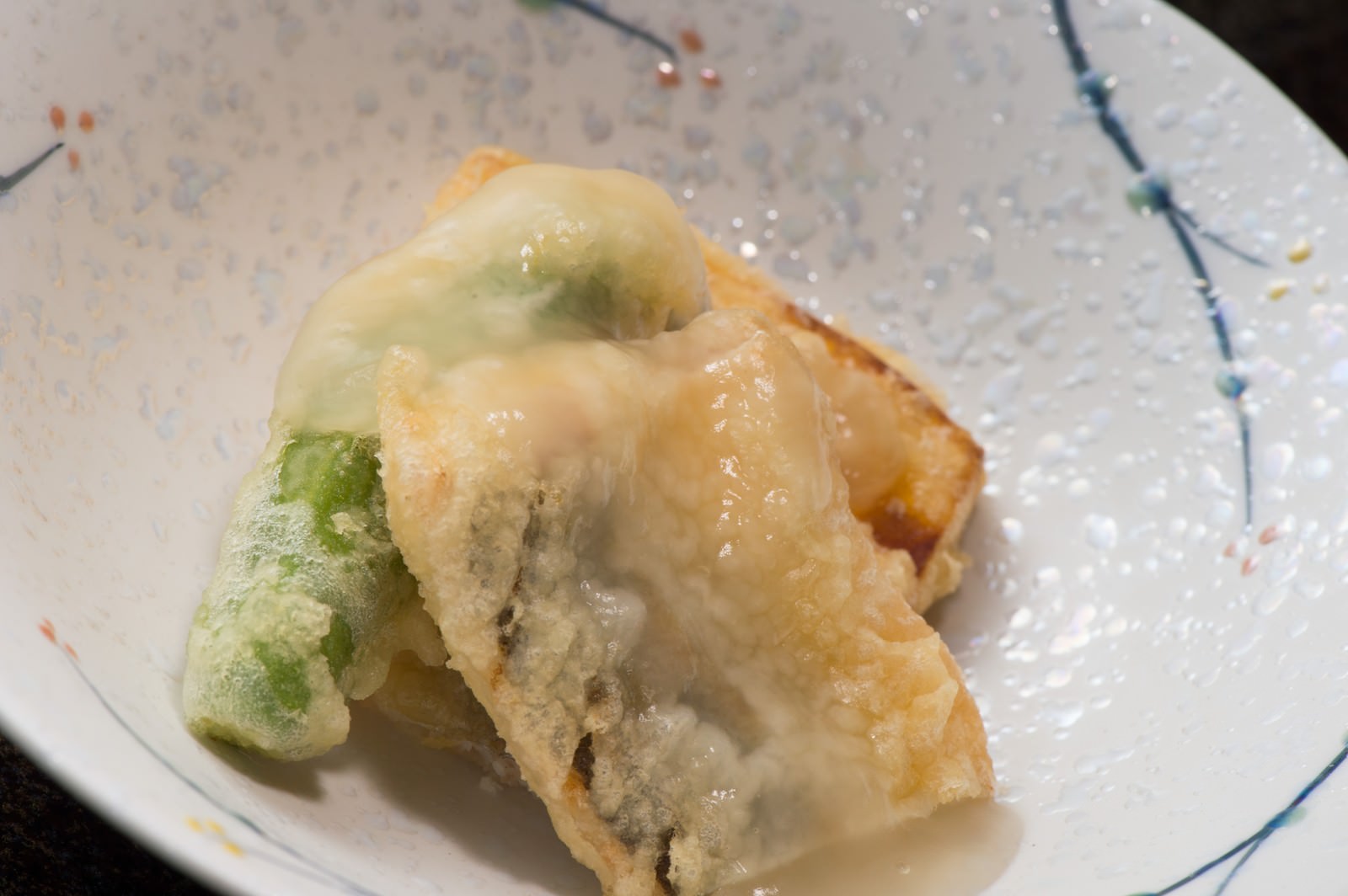 平湯温泉・栄太郎の天ぷら銀餡かけ定食