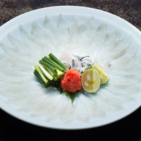 栄太郎の冬の味覚、飛騨ふぐのテッサ、平湯温泉での郷土料理の写真