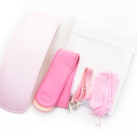 浴衣の着付けに使う前板・伊達締め・コーリンベルト・腰紐の写真