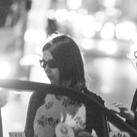 タクシーでお持ち帰りの瞬間の写真