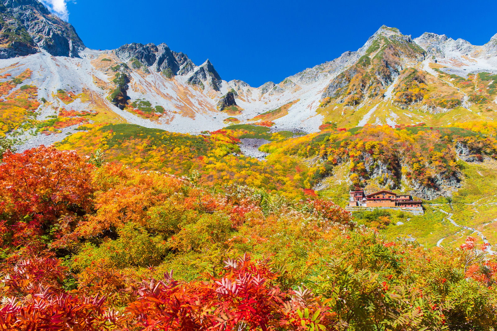 涸沢カールの秋の紅葉