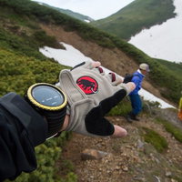 標高2,531mの乗鞍新登山道、スタート地点での登山道整備作業の写真