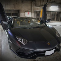 屋根空きスーパーカー・ランボルギーニアヴェンタドールの写真