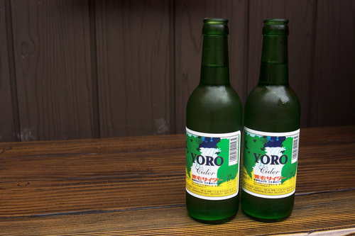 しっかり冷やされた養老サイダー