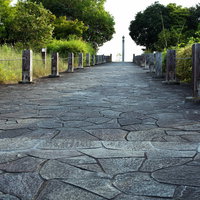 石畳の道の写真