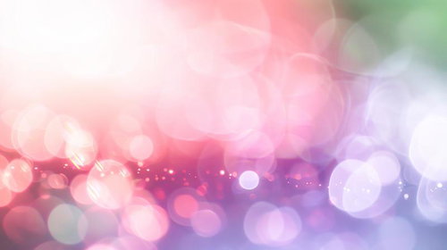 やわらかい光源に包まれるピンク紫の煌めき背景