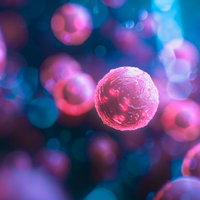 アレルゲンのCGイメージ（ウイルス・病原体）の写真