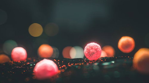 悪性の病原体風の発光粒子 ウイルス感染症教育用