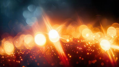 星屑のような輝きに包まれる夢幻の玉ボケと光の粒子