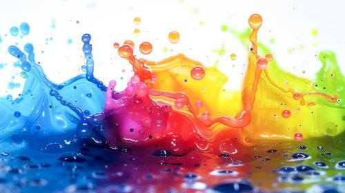 鮮やかな色彩が飛び散る瞬間