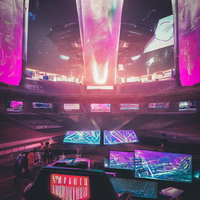 近未来感あるeスポーツアリーナの写真