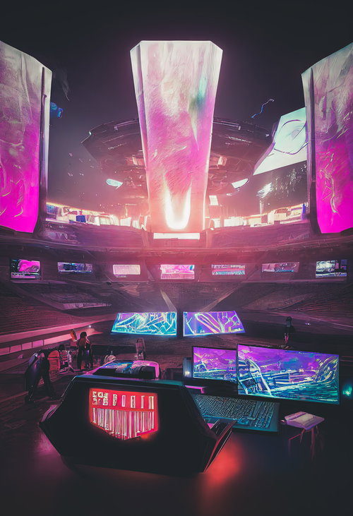 近未来感あるeスポーツアリーナ