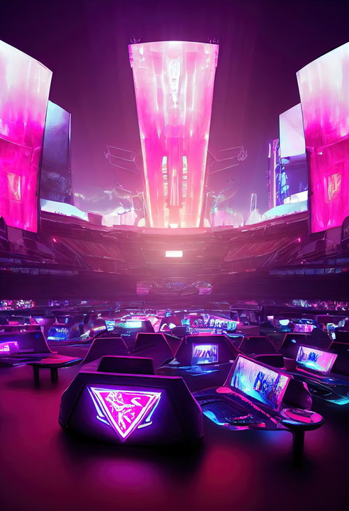 近未来感満載のeスポーツ会場