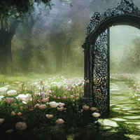 welcome to fairyland妖精の国の門の写真