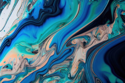 マーブリングされる絵具