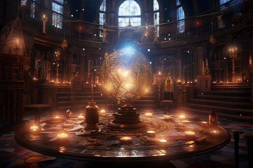 チャプタールーム内で行われている儀式