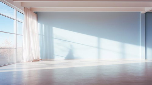 自然光が差し込む透明感のあるモダンリビング