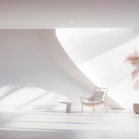 自然光が差し込む新築マンションの開放的な室内空間の写真