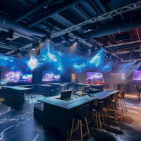 eスポーツのための次世代施設と競技会場の光と空間デザインの写真