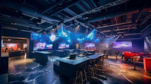 eスポーツのための次世代施設と競技会場の光と空間デザイン