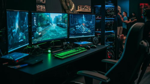 プロゲーマー向けトリプルモニターのゲーミングPC環境