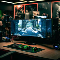 eスポーツチームの高性能ゲーミングPC環境の写真