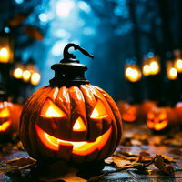 月夜の魔法 ハロウィンの秘密の祭りの写真