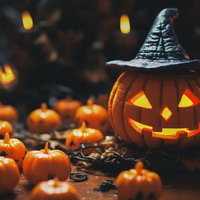 ハロウィン・ハーモニー、ジャック・オー・ランタンの明かりの写真