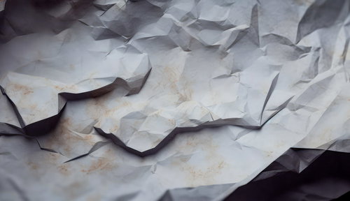 くしゃくしゃに折れた古紙のテクスチャー