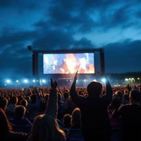 ライブ会場で体感する熱狂の力と歓声、バンドのステージパフォーマンスの写真