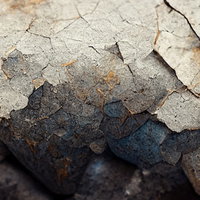 ボロボロに剥がれ落ちる壁のテクスチャーの写真