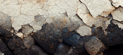 ボロボロに剥がれ落ちる壁のテクスチャー