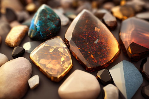美しく透き通る色とりどりの鉱物と天然石のパワーストーン