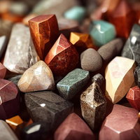 色彩豊かな天然石風の鉱石とクリスタル素材集の写真