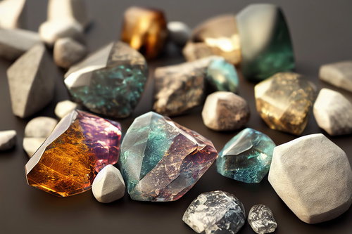 鉱石と原石のコレクション