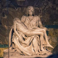 サン・ピエトロ大聖堂のミケランジェロ作ピエタ像の写真