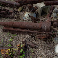 回収された砲身の写真