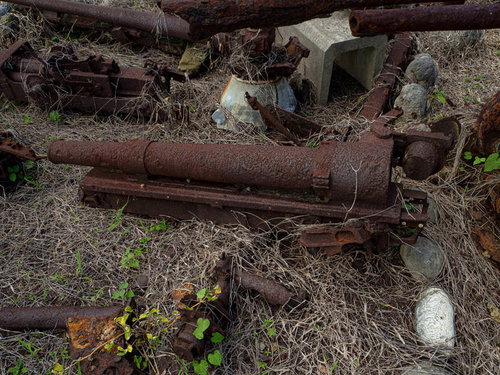 回収された砲身