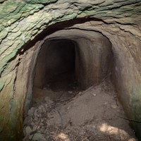 第１中隊壕の通路の写真